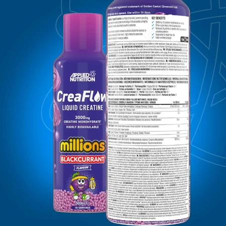 Creatina lichida Millions Blackcurant CreaFlow, 3000 mg, 500 ml, Applied Nutrition