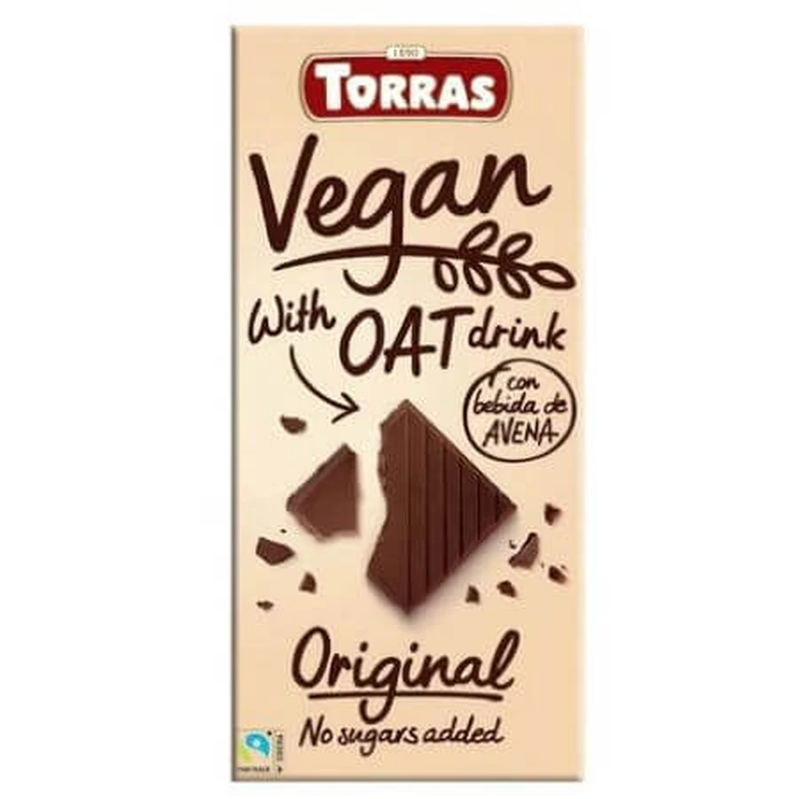 Czekolada Vagana z napojem owsianym, 100 g, Torras: ceny i cechy