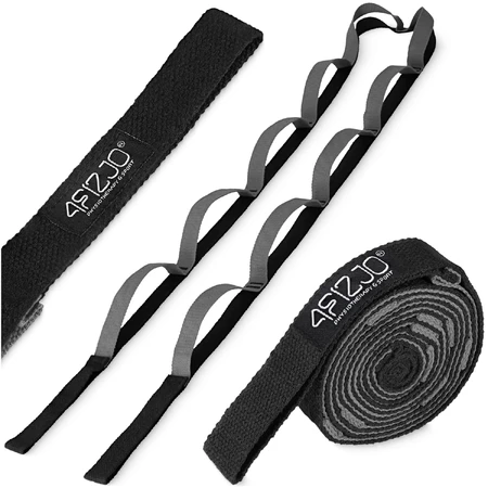 4Fizjo, yoga and stretching band, black, 2.3 m, 1 pc