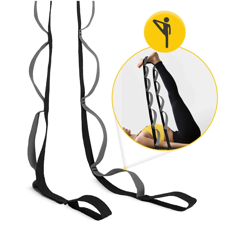 4Fizjo, yoga and stretching band, black, 2.3 m, 1 pc