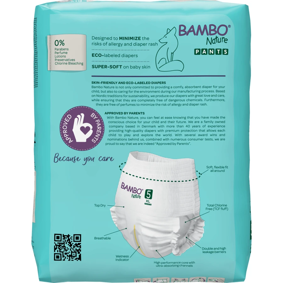 Bambo Nature, diapers, size 5, 11-17 kg, 19 pcs