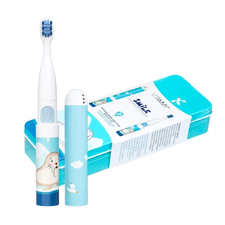Vitammy Smile set, sonische tandenborstel voor kinderen, walrus + Dodo Memo, spel, emoties, 24 kaarten