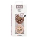 Bibs Boheme, suzetă, cauciuc, rotund, mărimea 1, Woodchuck & Blush, de la naștere, 2 bucăți