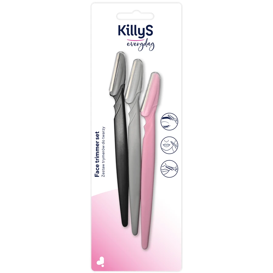 KillyS Set, Augenbrauen- und Gesichtstrimmer, 3 Stück
