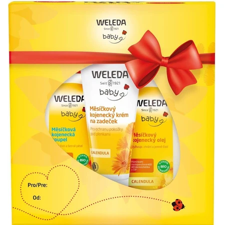 Weleda Calendula Baby Set - Babybad + Creme + Öl