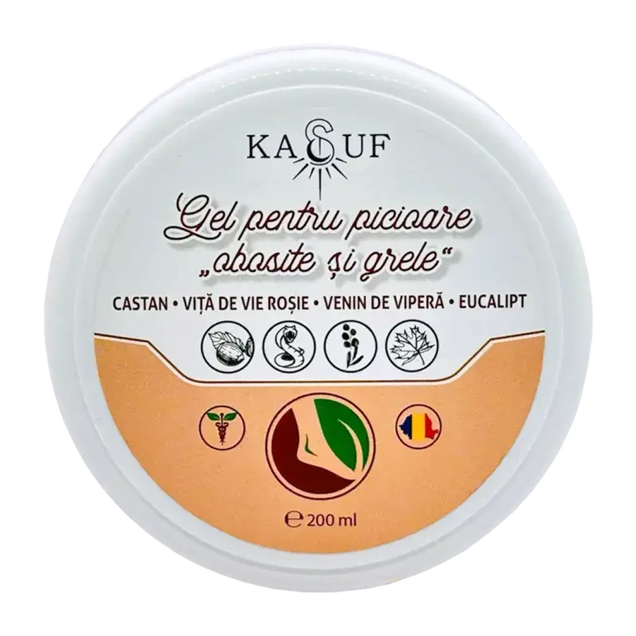 Gel for tired and heavy feet, 200 g, Kasuf