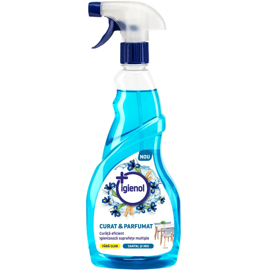 Konzentrierte Lösung zur Reinigung von Gegenständen und kleinen Flächen, Sandelholz und Iris, 750 ml, Igienol