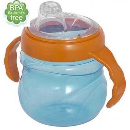 Cană cu cioc de silicon și mânere, KidiSipper Tubby, +6 luni, 230 ml, 44307x, Vital Baby