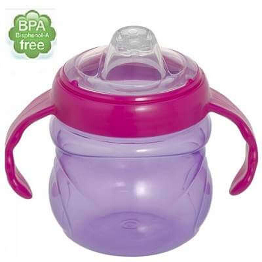 Cană cu cioc de silicon și mânere, KidiSipper Tubby, +6 luni, 230 ml, 4430xx, Vital Baby