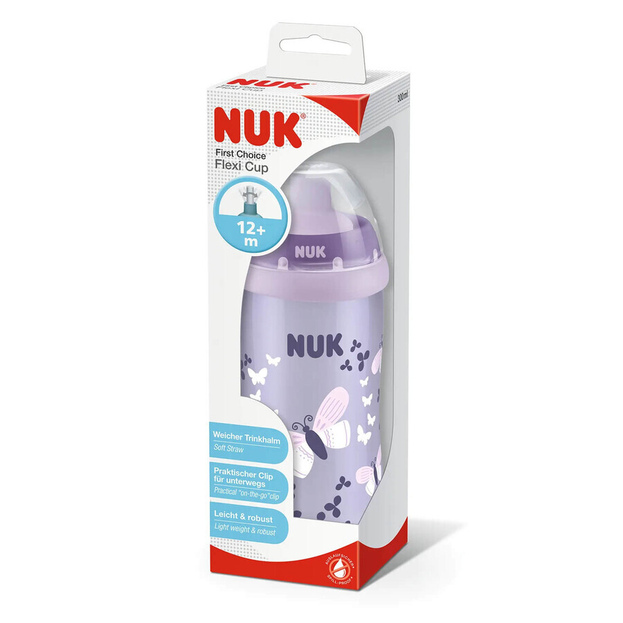 Flexi Cup mit weichem Trinkhalm, +12 Monate, 300 ml, Nuk