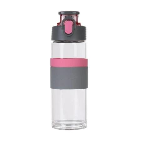 Casno, Cross glass bottle, pink, 500 ml