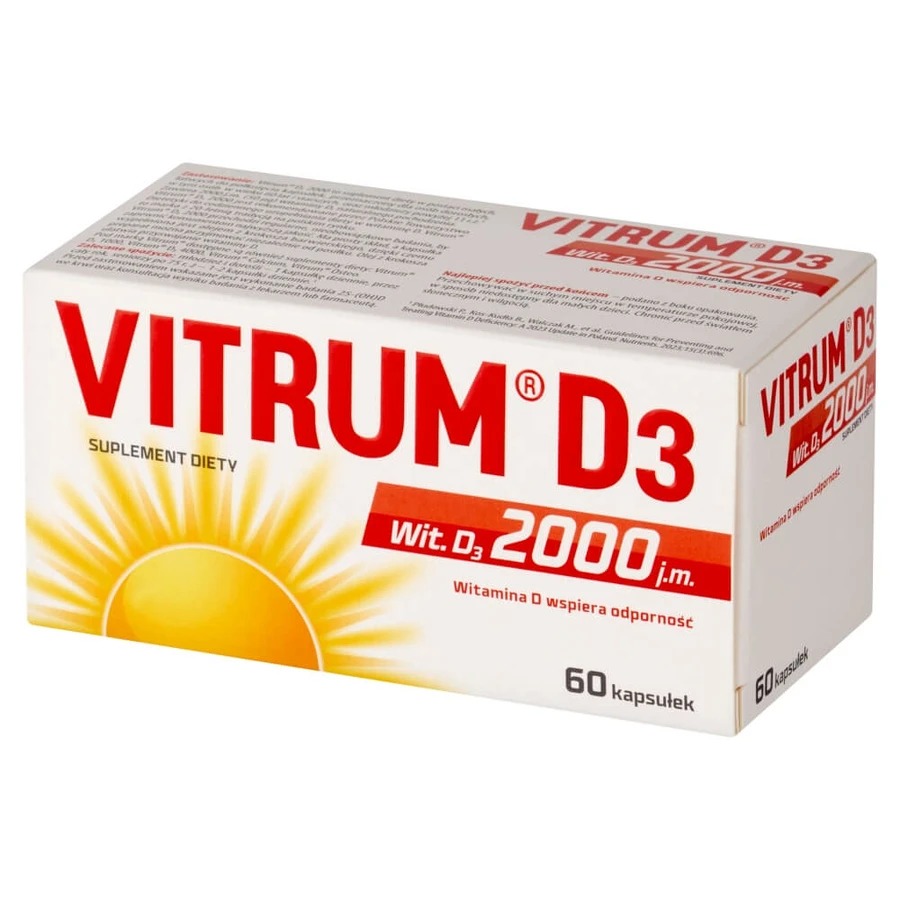 Vitrum D3 Forte, Vitamin D 2000 IU, 60 Kapseln