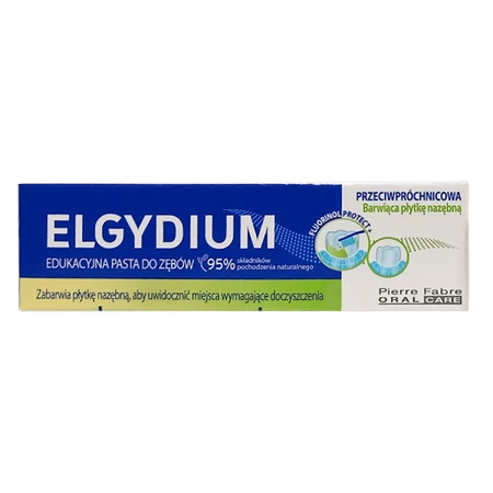 Elgydium, dentifricio educativo per la colorazione della placca, per bambini da 7 anni e adulti, 50 ml