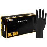 Thor Power Grip, Nitrilhandschuhe, unsteril, puderfrei, schwarz, Größe L, 50 Stück