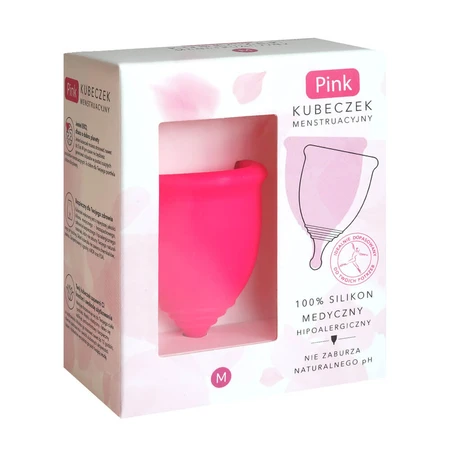 Pink, menstrual cup, size M, 1 piece