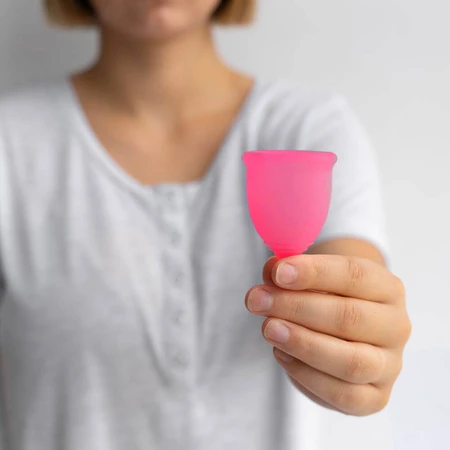 Pink, menstrual cup, size M, 1 piece