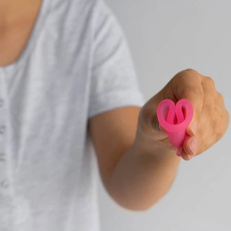 Pink, menstrual cup, size M, 1 piece