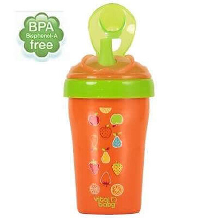 Cană cu pai, Todler Straw, +15 luni, 280 ml, 443071, Vital Baby