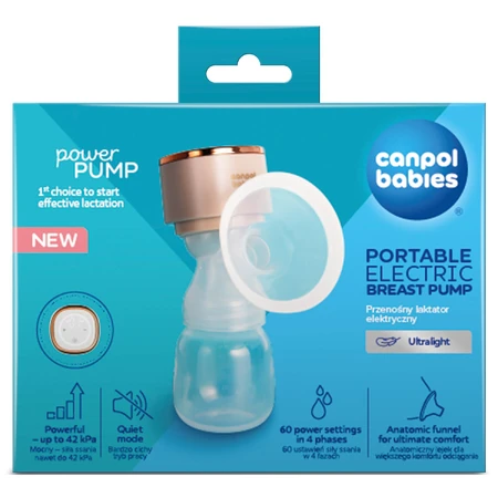 Canpol Babies PowerPump, tragbare elektrische Milchpumpe, 20/107