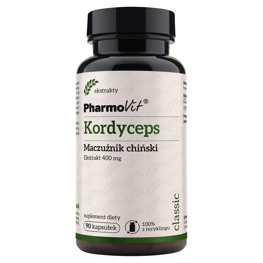PharmoVit Cordyceps, Chinese mace 400 mg, 90 capsules