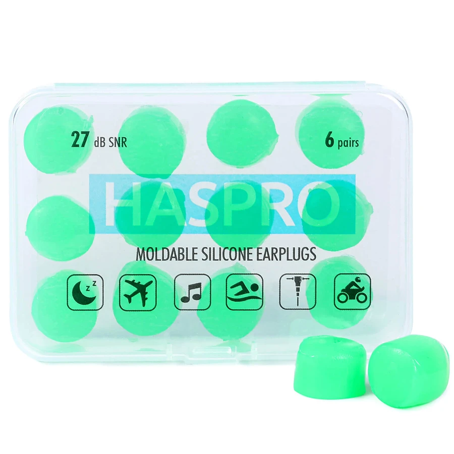 Haspro, dopuri de urechi turnate cu aloe vera, 12 bucăți