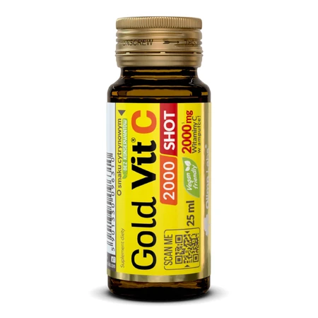 Olimp Gold-Vit C 2000 Shot, sabor limón, 25 ml