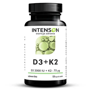 Intenson Vitamin D3 + K2, 120 soft capsules