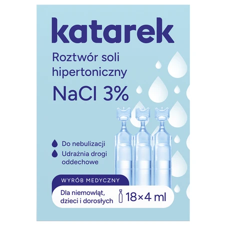 Katarek, hypertonic NaCl 3% salt solution, 18 x 4 ml