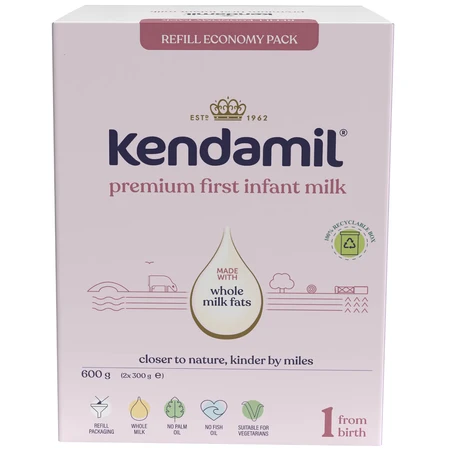 Kendamil Premium 1 DHA+, latte per lattanti, dalla nascita, 600 g