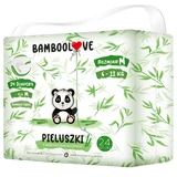 Bamboolove, couches jetables en fibres de bambou, taille M, 6-11 kg, 24 pièces