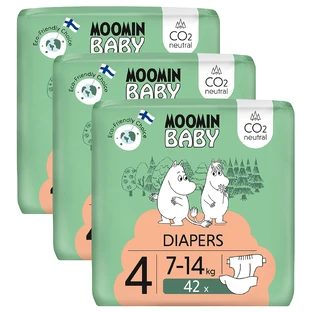 Moomin Baby, couches, taille 4, 7-14 kg, 126 pcs