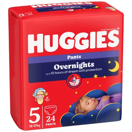 Huggies Overnights, scutece, Disney, mărimea 5, 12-17 kg, 24 buc