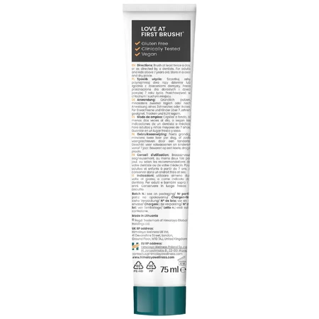 Himalaya Botanique, aufhellende Zahnpasta, Aktivkohle und Nigellaöl, fluoridfrei, 75 ml