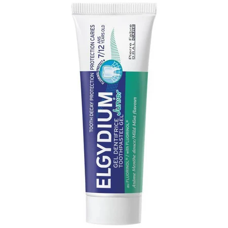 Elgydium Junior, Zahnpasta in Gelform für Kinder von 7-12 Jahren, milde Minze, 50 ml