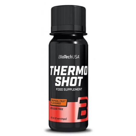 Schwarzer Thermo Shot mit tropischem Fruchtgeschmack, 60 ml, Biotech USA