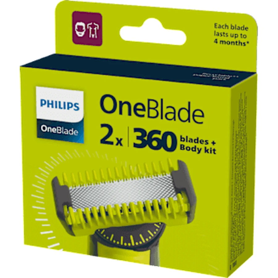 PHILIPS OneBlade Lamă interschimbabilă OneBlade QP624/50, 2 buc