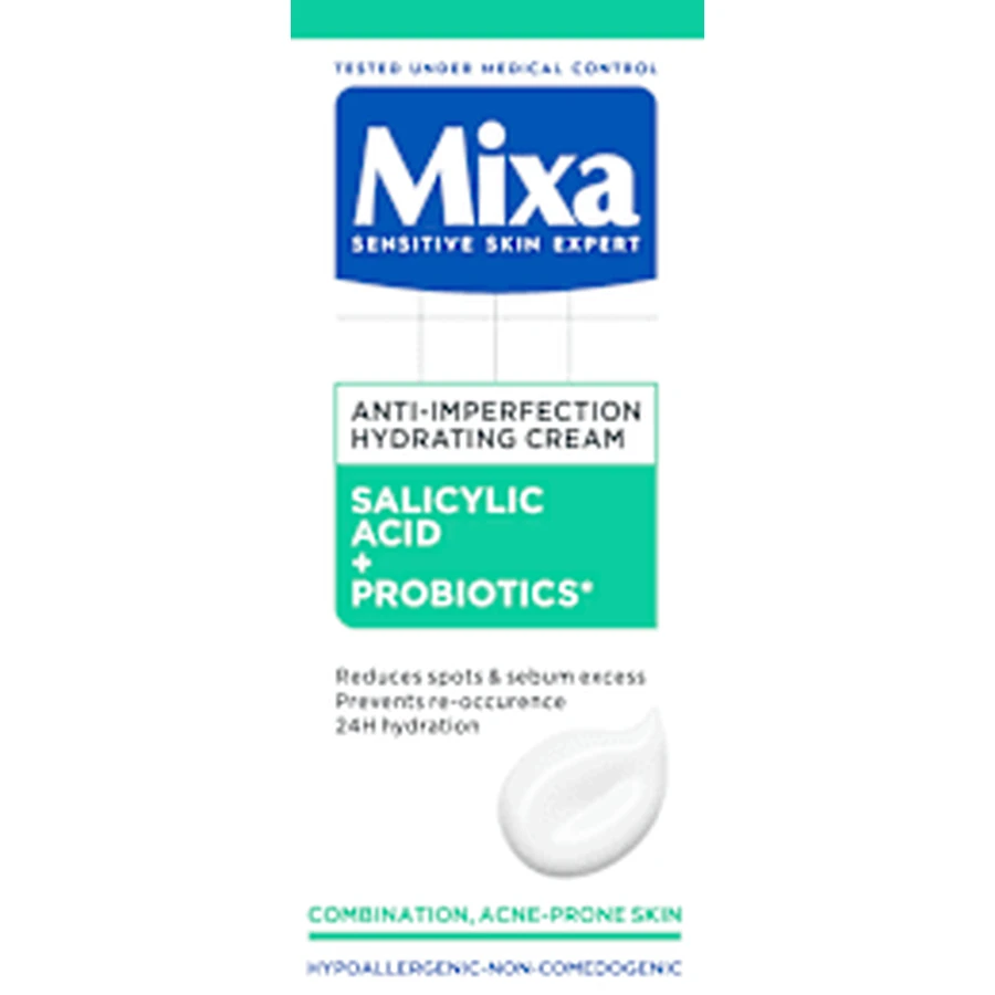 Mixa Anti-blemish face cream - salicylic acid and AHA, 50 ml