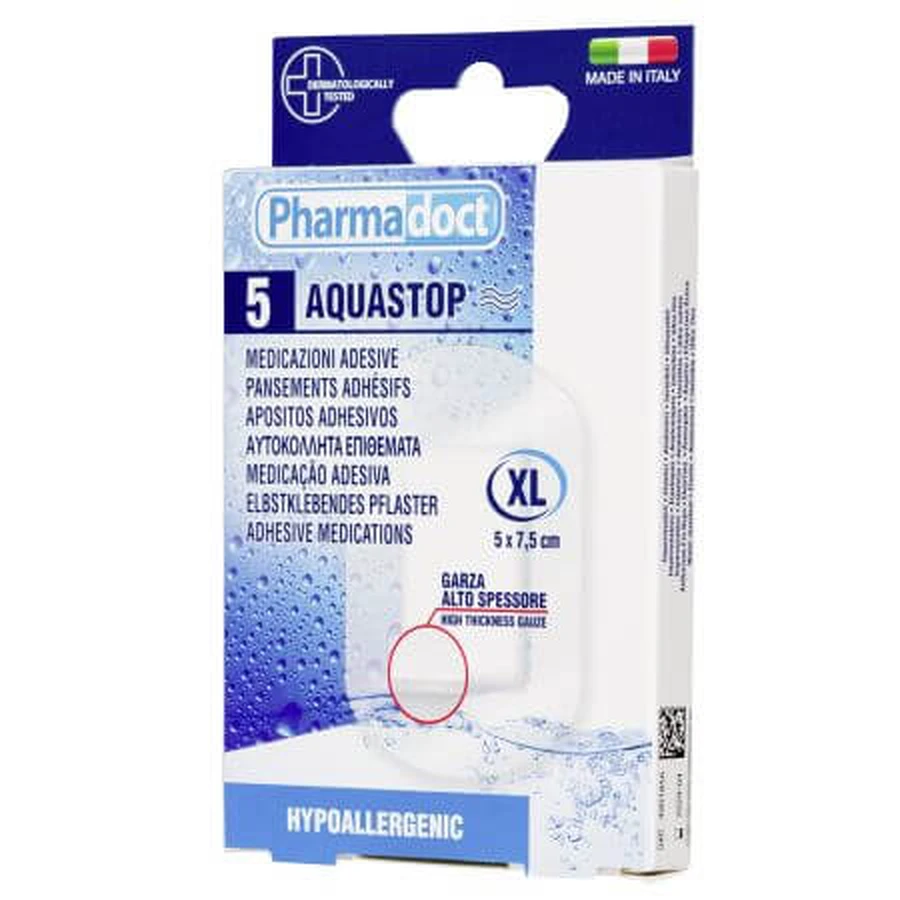 Waterproof patches XL Aquastop, 5 pieces, Pharmadoct