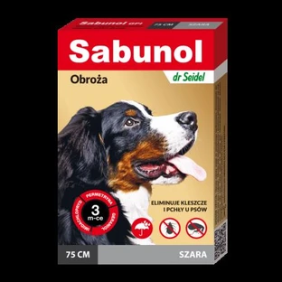 Collier antiparasitaire gris pour chiens 25-50 kg Dog Gpi, 75 cm, 1 pièce, Sabunol