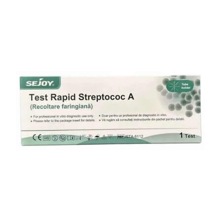 Streptokokken-A-Schnelltest, 1 Stück, Sejoy