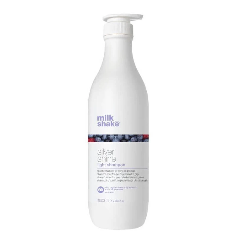 Milk Shake Silver Shine Light Yellow Reducing Shampoo for gray and bleached hair, 1000ml