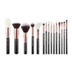 Jessup Essential Makeup Brush Set Black, 15 pieces