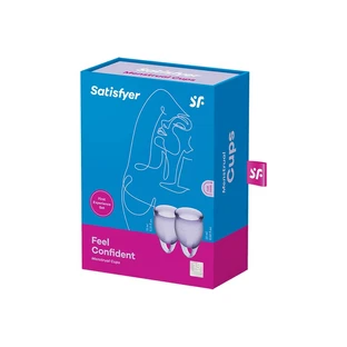 Satisfyer Feel Confident Menstrual Cup Set 15 ml + 20 ml Lila.