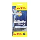 Gillette Blue3 Smooth Wegwerpscheermesjes, 6 stuks