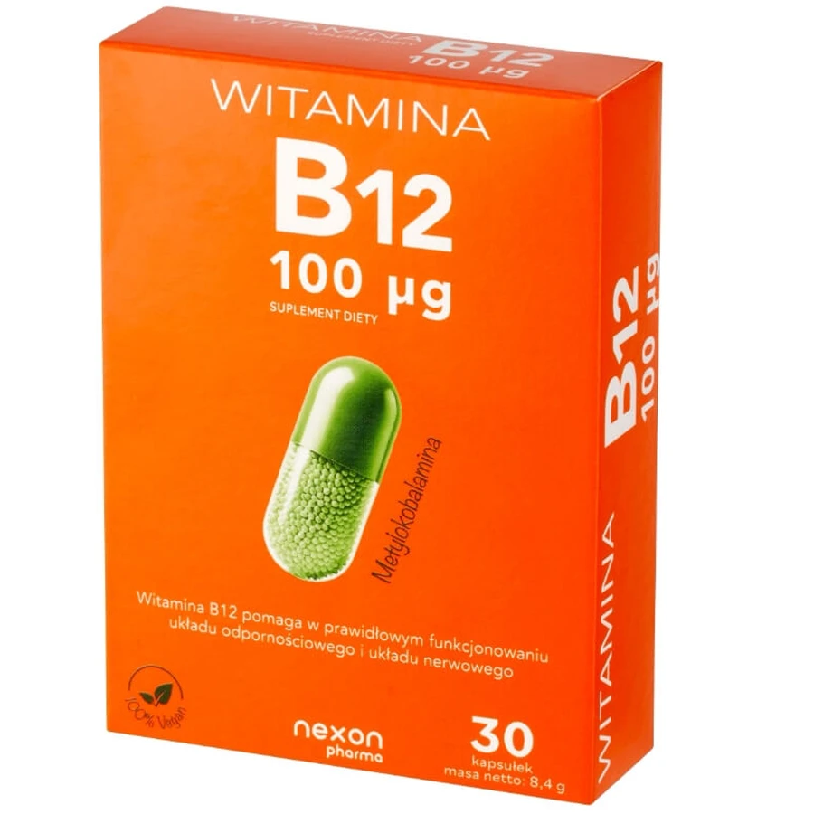 Nexon Pharma Vitamin B12 100 mcg, 30 capsules