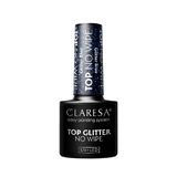 Claresa Top Glitter No Wipe Hybrid Top with Glitter Blue glitter dust, 5 g