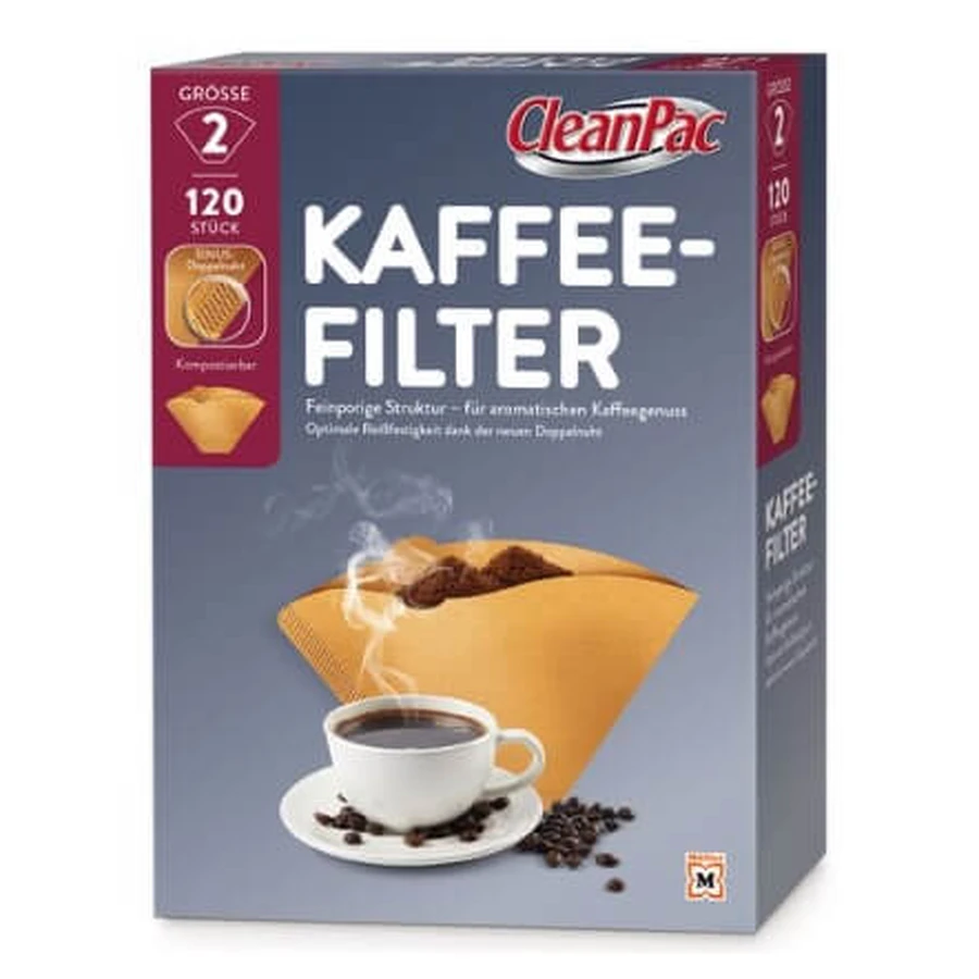 CleanPac, Koffiefilter, maat 2, 120 stuks