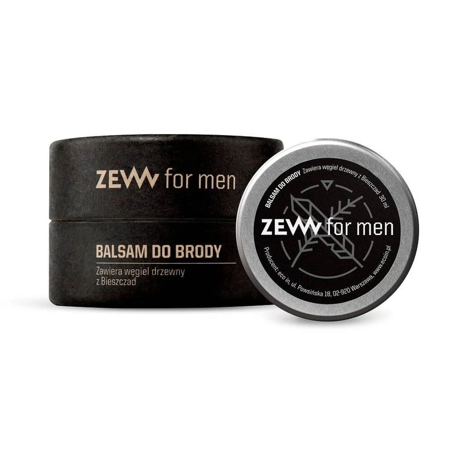 Zew For Men Balsam de barbă cu cărbune, 30 ml