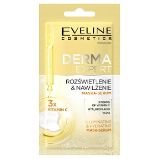 Eveline Cosmetics Derma Expert Cremă iluminantă și hidratantă Mască de față-Serum, 8 ml
