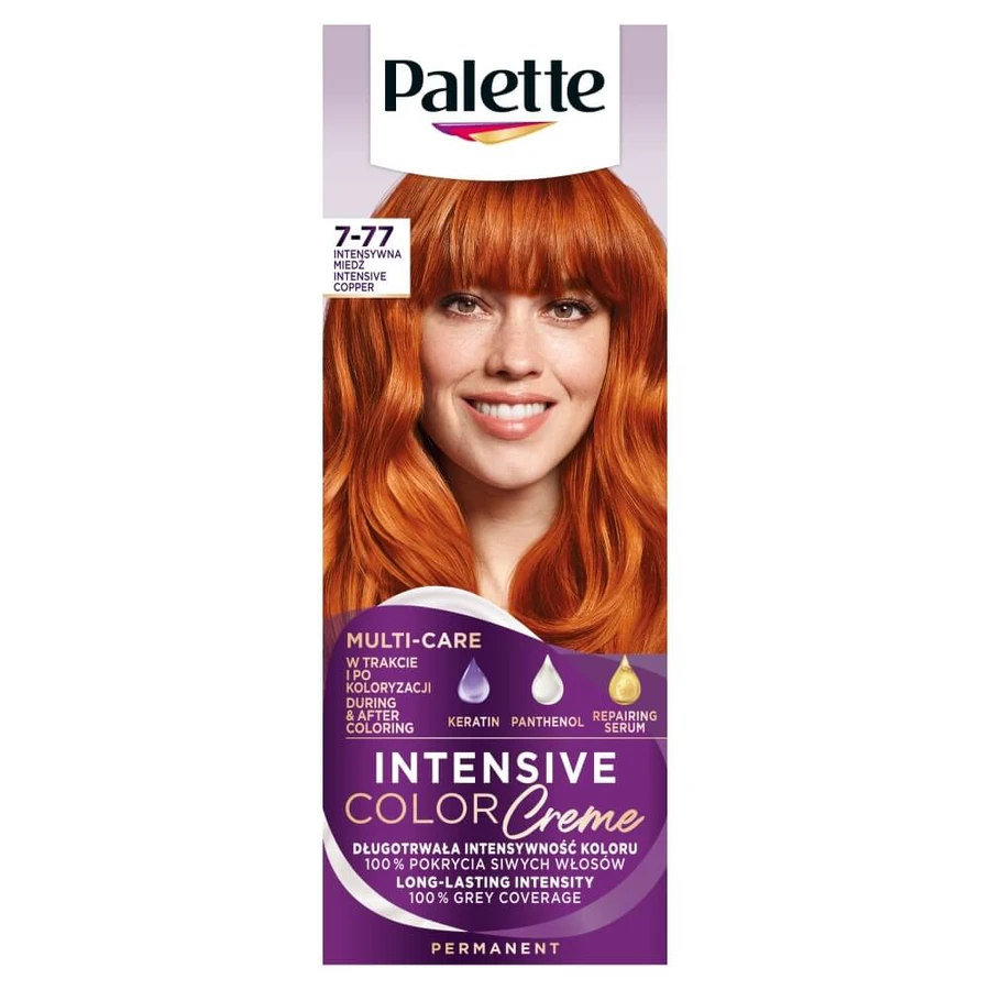 Palette Intensive Color Creme Farba do włosów w kremie 7-77 Intensywna Miedź: ceny i cechy